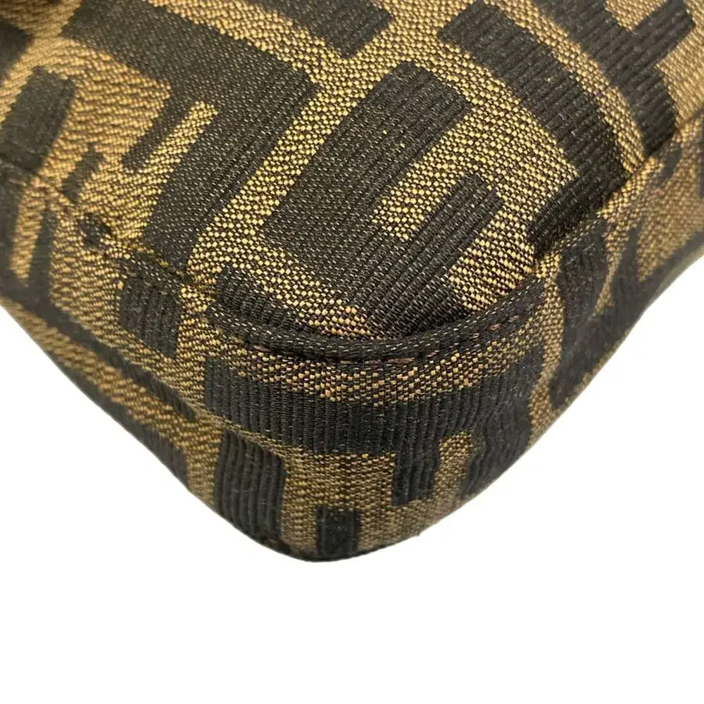 Fendi Mamma bucket / Zucchino pattern Handbag Brown Dark Brown Jacquard Leather